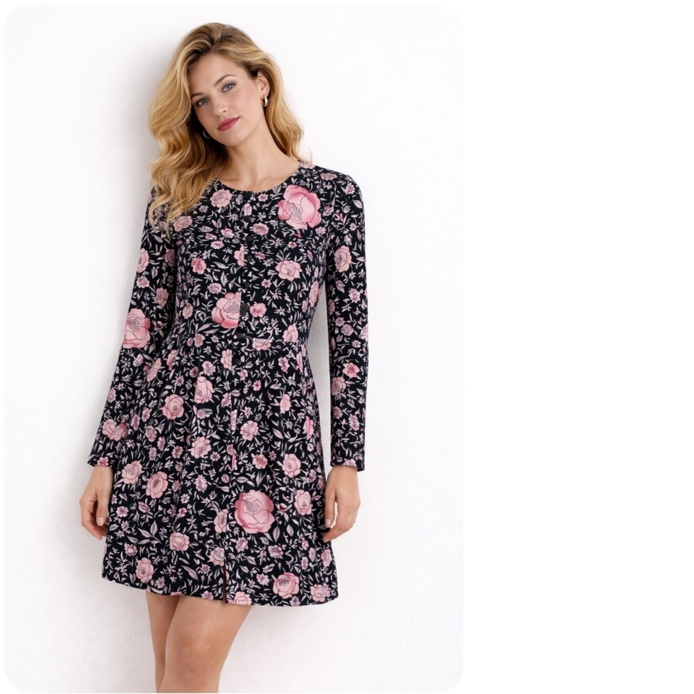 Jill Stuart Floral Print Fit and Flare Dre…